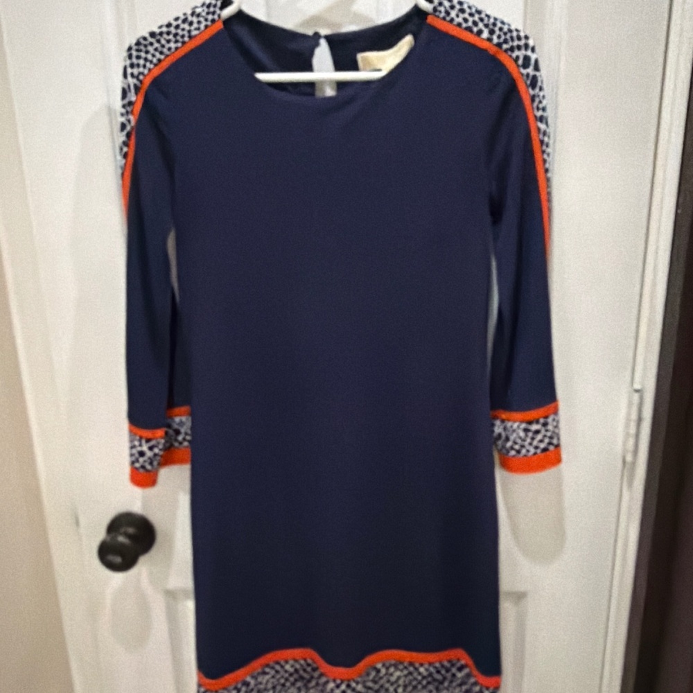 Woman’s sz xsmall Michael Kors Navy Blue dress Exc